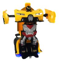 Children's Transformer Bugatti Robot Car 889-19 Radio-controlled Bugatti Robot Car on the Remote Control with Light and Sound for Children Yellow