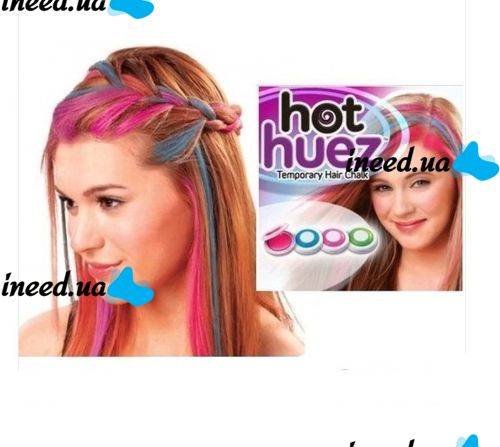 Colored crayons hair powder hot huez original Hot huez - instant coloring