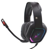 Cyberpunk CP-007 Gaming Wired Headphones with Backlight and Microphone Gaming Full-size Headphones with Headset for PC and Laptop 96491 Black