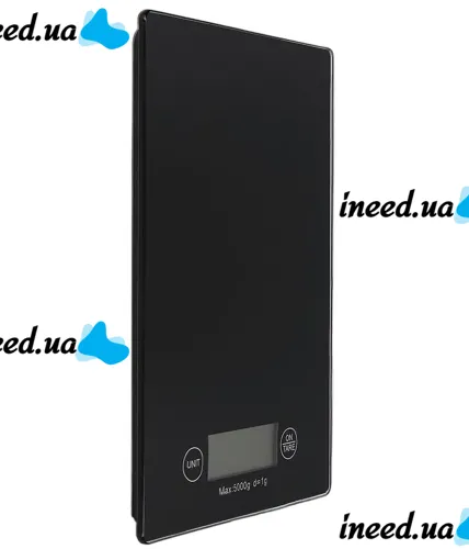 Кухонні електронні ваги Domotec MS-912 від 1 гр до 7 кг, прямокутні сенсорні ваги MX - 402 з плоскою платформою для зважування продуктів чорні