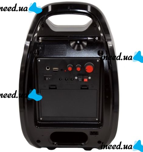 Portable Wireless Bluetooth Speaker Suitcase X-BASS Golon RX-810BT with Light Music and Microphone, Acoustic Bluetooth System with Karaoke Black