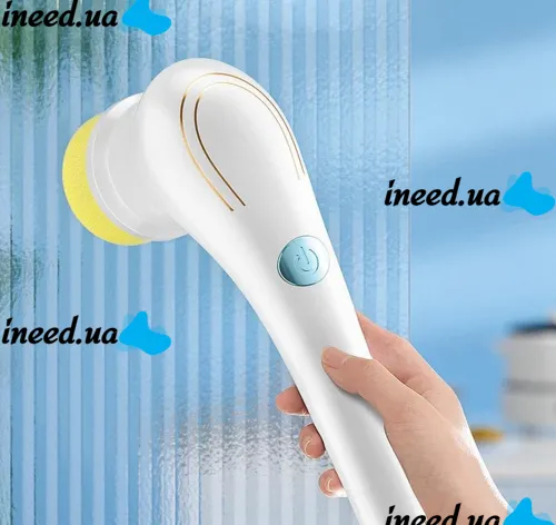 Електрична бездротова щітка Electric Cleaning Brush для миття та прибирання 5 в 1 багатофункціональна акумуляторна USB щітка з насадками для чищення