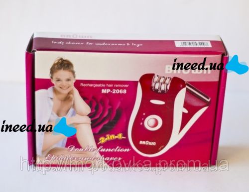 Епілятор Braun 2 в 1 з бритвеною насадкою Mp-2068, Mp 2068, Mp2068