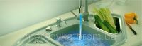 Nozzle on the faucet water illumination improved turbine,