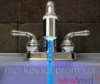 Nozzle on the faucet water illumination improved turbine,