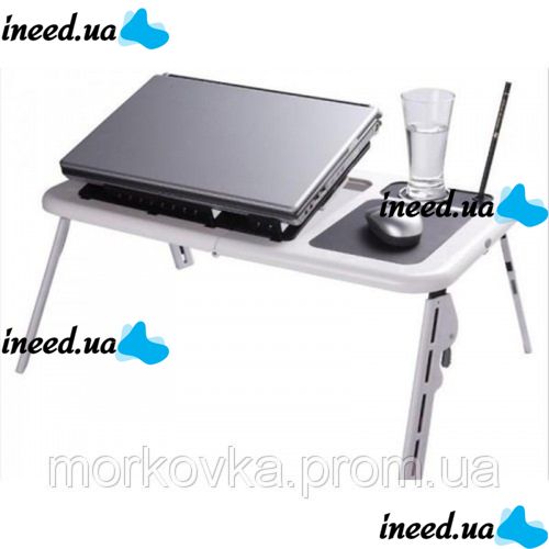 Підставка столик для ноутбука E-Table LD 09 2ма USB кулерами, Етейбл, е тейбл