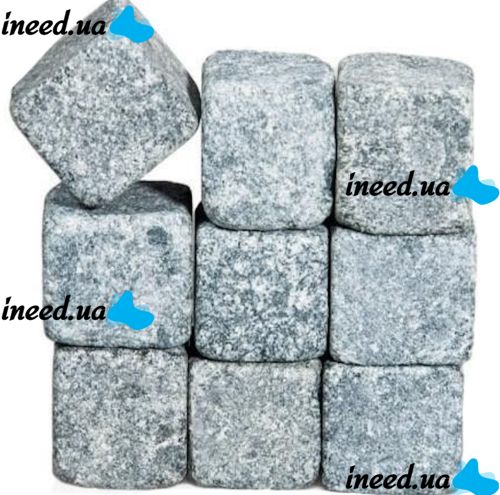 Охолоджуючі камені для віскі Whiskey Stones WS віскі Стоунс 9 штук, набір каменів з стеатиту для охолодження напоїв з мішечком в картонній коробці