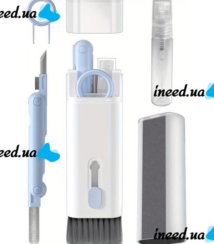 Багатофункціональний набір щіток LY-294 7 в 1 для чищення клавіатури, екранів і навушників Щітка для очищення електроніки та гарнітури AND869