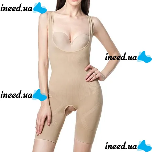 Професійне коригуючий білизна комбідрес Slim Shapewear жіночий стягуючий для схуднення і корекції фігури з бретельками S / M L / XL XXL / XXXL