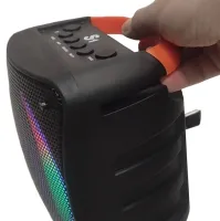 JBK-S1 Wireless Bluetooth Speaker with RGB LED Backlight and Power Bank Function, Rechargeable Bluetooth Speaker USB AUX for Android IOS Black
