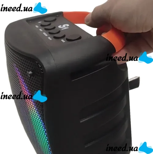 JBK-S1 Wireless Bluetooth Speaker with RGB LED Backlight and Power Bank Function, Rechargeable Bluetooth Speaker USB AUX for Android IOS Black