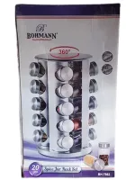 Спецовница карусель для специй Bohmann BH-7862 20 емкостей на вращающейся подставке, Органайзер баночки для приправ Carousel MAG-728 на 20 отсеков