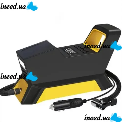 Автомобільний компресор CarSun Air Pump C1809 - 1 для підкачки шин 150 PSI від прикурювача 12V, Насос з цифровим дисплеєм і ліхтариком, Автокомпресор