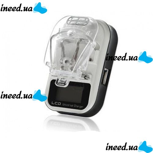 Universal charger Jabka HY02 with LCD display and USB for charging removable batteries