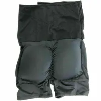 Corrective panties-shorts Body Hip Pants for buttocks enlargement with an overstated high waist and push-up effect, thigh-tightening Black