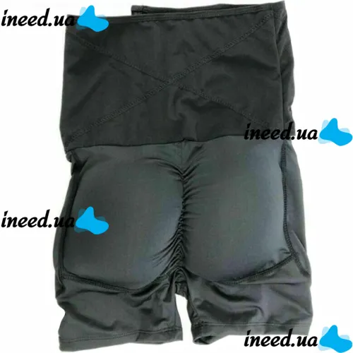 Corrective panties-shorts Body Hip Pants for buttocks enlargement with an overstated high waist and push-up effect, thigh-tightening Black