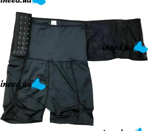 Corrective panties-shorts Body Hip Pants for buttocks enlargement with an overstated high waist and push-up effect, thigh-tightening Black