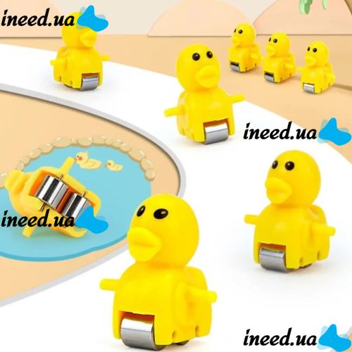 Музична іграшка Трек міні качка Small Duck SmartUs V4405, гірка-трек, дитячі музичні гірки-ескалатор каченята на гірці