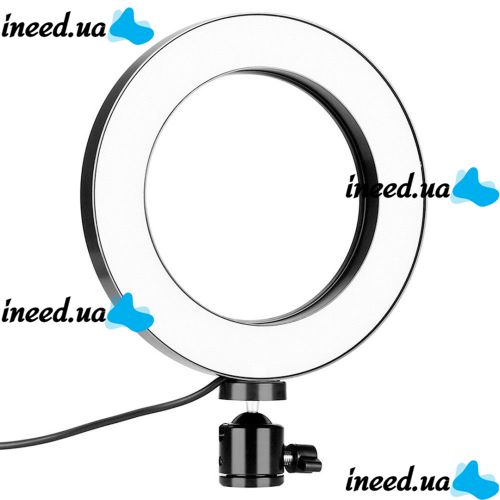 Кольцевая USB LED лампа Bracket Fill Light Live K315 16см 6" со штативом и двумя держателями настольная светодиодная Multi-Position Ring Broadcasting