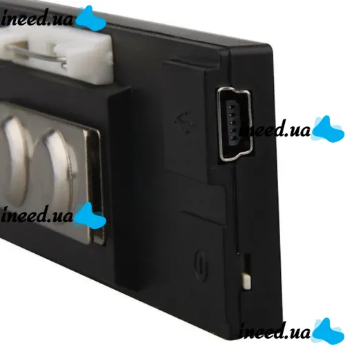 Электронный светодиодный LED бейджик UKC B1248 Red с бегущей красной строкой Бегущая строка бейдж 92x39мм с лед подсветкой от аккумулятора Черный