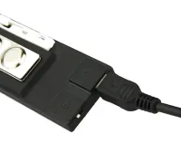 Электронный светодиодный LED бейджик UKC B1248 Red с бегущей красной строкой Бегущая строка бейдж 92x39мм с лед подсветкой от аккумулятора Черный