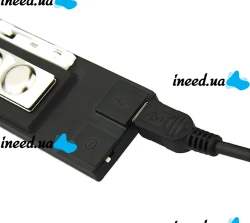Электронный светодиодный LED бейджик UKC B1248 Red с бегущей красной строкой Бегущая строка бейдж 92x39мм с лед подсветкой от аккумулятора Черный