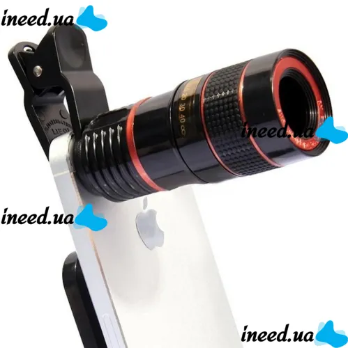 Magnifying Lens for Mobile Phone Telescope TV-8045 8x, Mobile Telescope with 8x Magnification focusing Images on a clothespin
