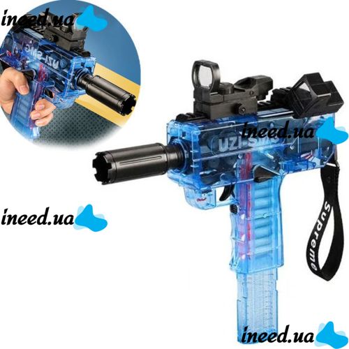 Електричний іграшковий УЗД пістолет-кулемет Nagelbag UZI-SMG з 24шт поролоновими снарядами для дітей