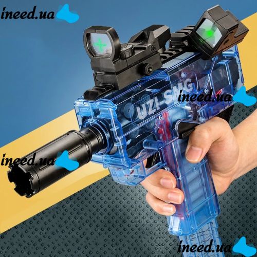 Електричний іграшковий УЗД пістолет-кулемет Nagelbag UZI-SMG з 24шт поролоновими снарядами для дітей