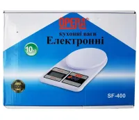 Electronic Table Scales from 1g to 7 kg SF-400, Kitchen Scales with LED Display with Round Platform for Weighing Products White