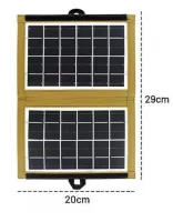 Foldable Solar Panel Battery Solar Panel CCLamp CL-670 7W with USB Output for Phone Charging, Portable Charging Station Transformer from the sun