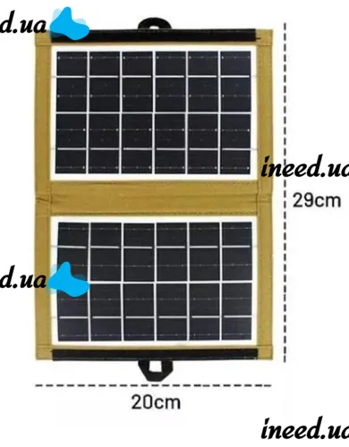 Foldable Solar Panel Battery Solar Panel CCLamp CL-670 7W with USB Output for Phone Charging, Portable Charging Station Transformer from the sun