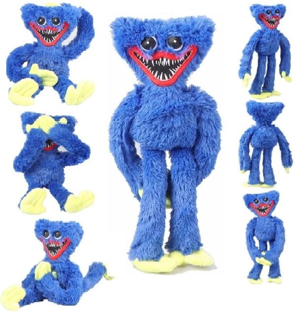 Большая мягкая детская игрушка обнимашка Хаги Ваги, монстрик Huggy Wuggy с липучками на руках 40см из ТИК-ТОКА
