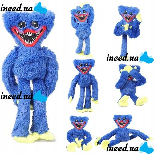 Велика м'яка дитяча іграшка обнімашка Хагі Ваги, монстрик Huggy Wuggy з липучками на руках 40см з ТІК-струму