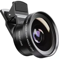 Профессиональная широкоугольная макро линза Apexel APL-045WM для фото и видео 0.45x-12.5x, Набор объективов CGJ1 2в1 для макросъемки на телефон HA-55