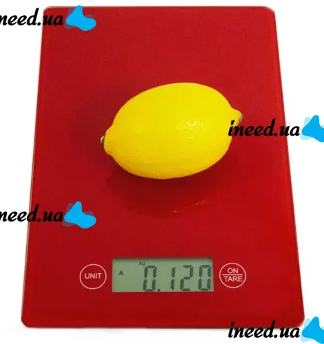 Domotec MS-912 Kitchen Electronic Scales from 1 g to 7 kg, MX-402 Rectangular sensor scales with a flat platform for weighing products Red