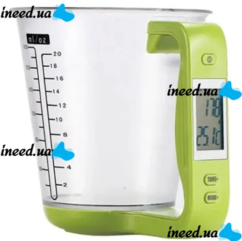 Электронная мерная чаша весы Digital Scale with Measuring Cup SP-001 600мл, Кухонный мерный стакан с весами и встроенным термометром SP001 для дома