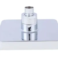 Светодиодная квадратная насадка лейка для верхнего душа Shower head AND XL-902 с LED RGB подсветкой, Душевая насадка-лейка с датчиком температуры