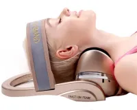 Надувний тренажер для корекції шийного відділу хребет Сervical vertebra traction G70, Масажер для розслаблення шиї та корекції постави Бежевий