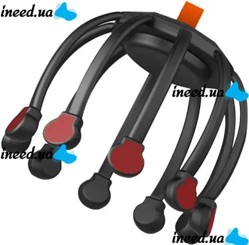 Аккумуляторный вибрационный массажер антистресс для головы Head Massager Octopus K108W48 с 3 режимами, Беспроводной вибромассажер осьминог на голову