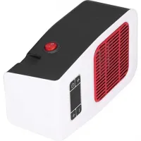 Настольный электрический обогреватель UKC PH-8006 900W с пультом ДУ и таймером, Керамический портативный тепловентилятор с дисплеем от сети Белый