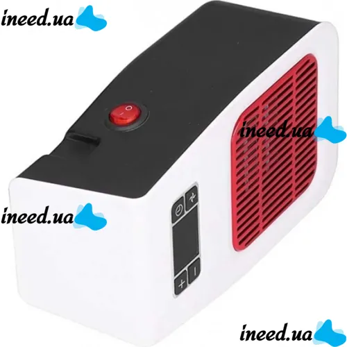 Настольный электрический обогреватель UKC PH-8006 900W с пультом ДУ и таймером, Керамический портативный тепловентилятор с дисплеем от сети Белый