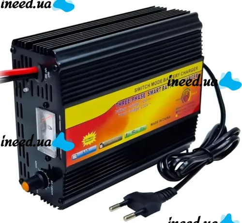 Зарядний пристрій для акумулятора UKC Battery Charger 12v 10A MA-1210A з вбудованим амперметром, Зарядка для акумуляторів авто і мото Чорний