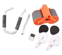 Автоматический ролик тренажер Healthy Abdomen Wheel DL-431 для пресса живота с отскоком и поддержкой локтя с дисплеем, Колесико с ковриком AND438