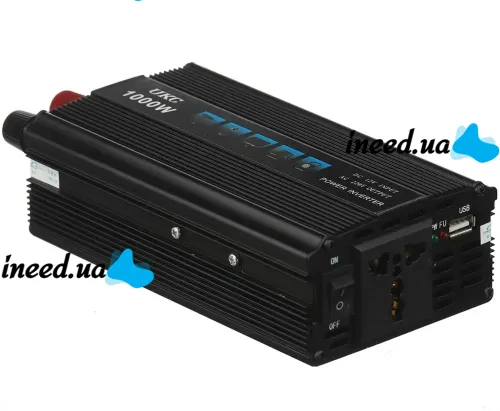Автомобільний інвертор UKC AC/DC 12V-220V 500W, авто перетворювач струму 12В 220В 500Вт (12V 220V)