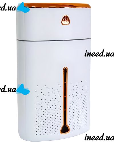 Ультразвуковой увлажнитель воздуха ночник Happy Home Heavy Fog Humidifier с RGB подсветкой 1000мл, Аромадиффузор мини диффузор от USB Бело-золотой