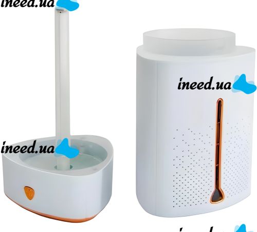 Ультразвуковой увлажнитель воздуха ночник Happy Home Heavy Fog Humidifier с RGB подсветкой 1000мл, Аромадиффузор мини диффузор от USB Бело-золотой