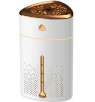 Ультразвуковой увлажнитель воздуха ночник Happy Home Heavy Fog Humidifier с RGB подсветкой 1000мл, Аромадиффузор мини диффузор от USB Бело-золотой