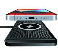 Автомобільна бездротова зарядка Car Wireless Pad C1 15W для зарядки телефону, силіконовий зарядний килимок в авто з антиковзаючим покриттям чорний