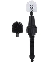 Rotating Car Brush Hose Nozzle Brush Hero for Car, Home, Garden Cleaning, Universal Car Wash Brush with Nozzles Black